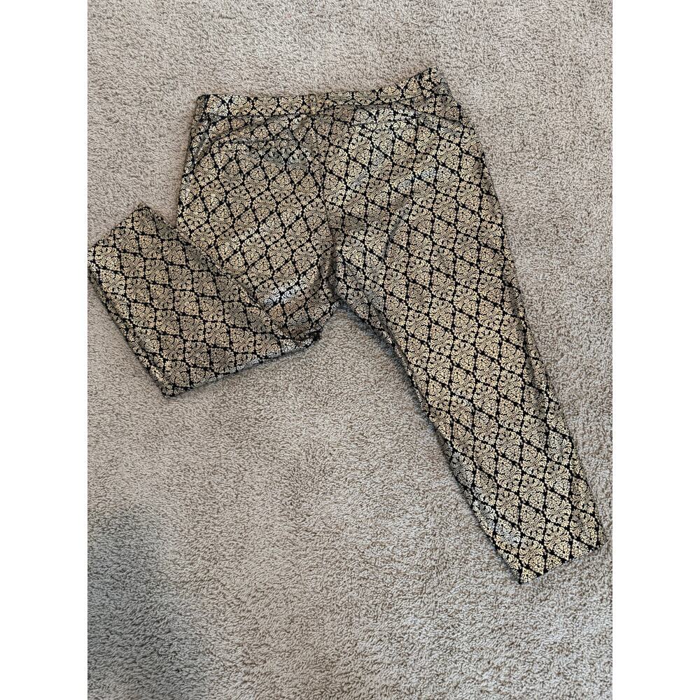 Old Navy Pixie Midrise Gold & Black Brocade Dress Pants Plus Size 20 HolidayWear